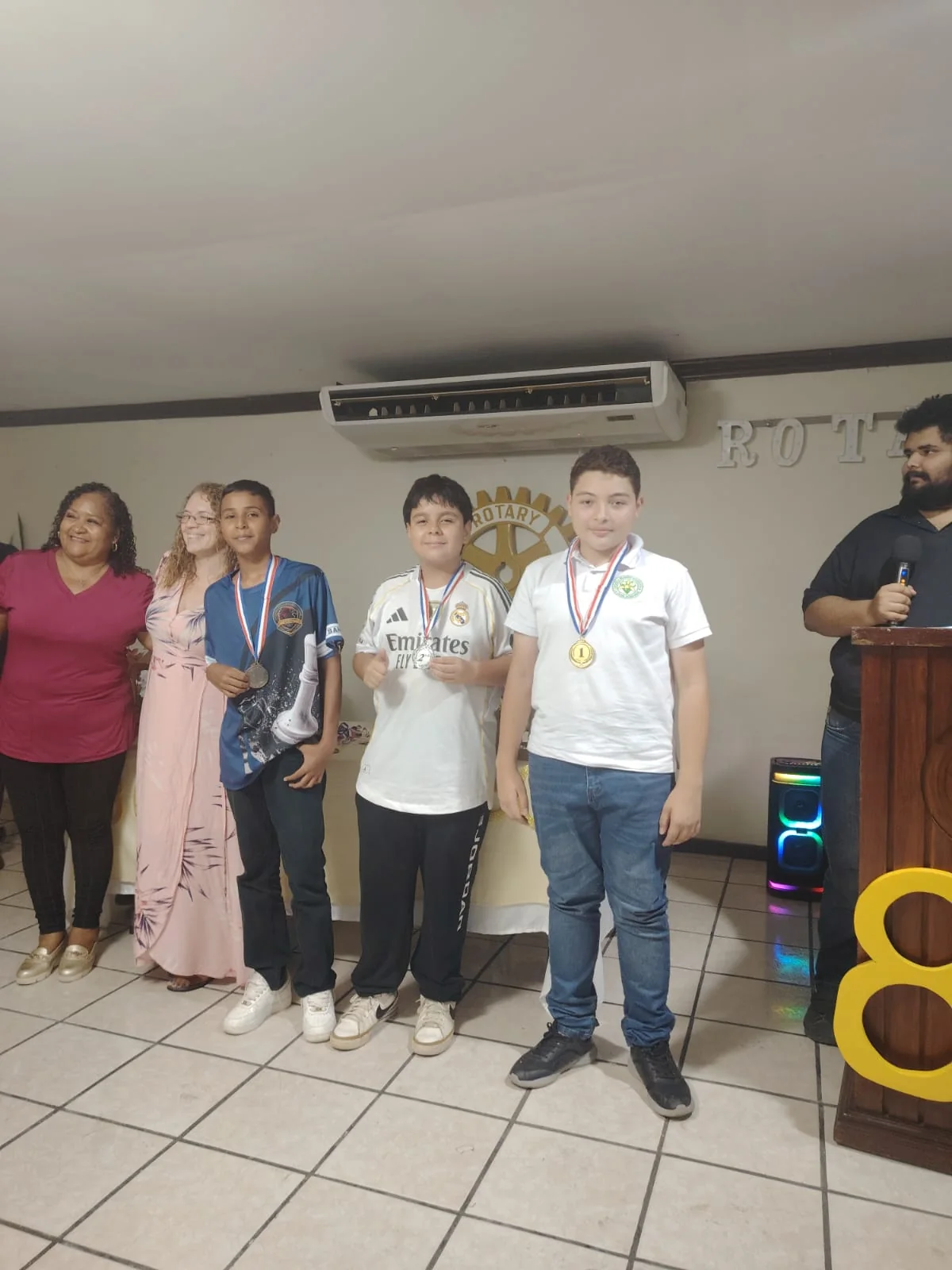 Students after chess awards