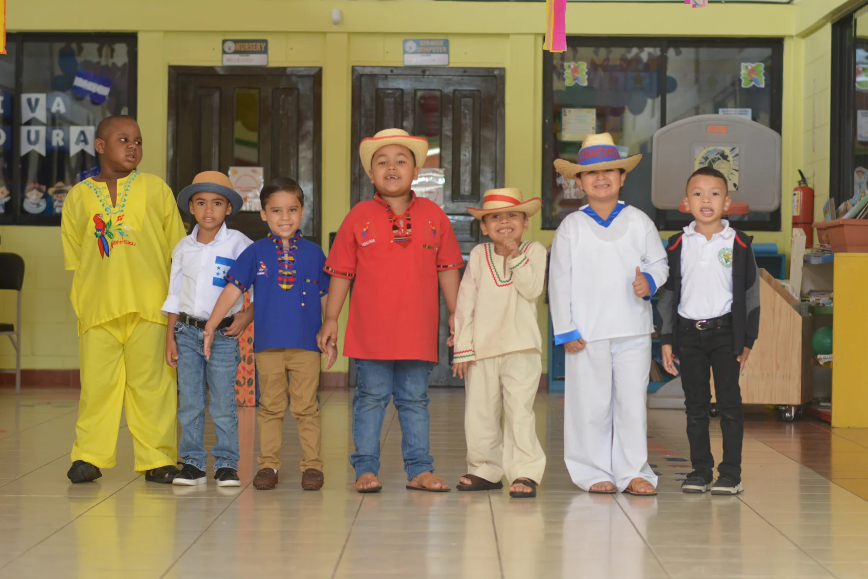 Early grades celebrated Honduras through character and costume.